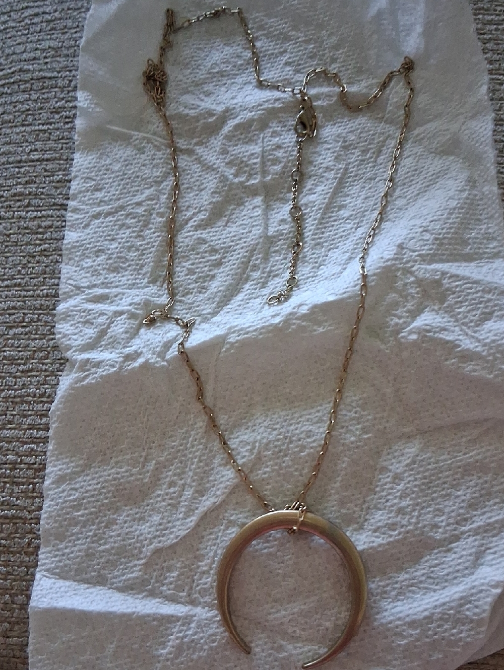 Unbranded Gold Crescent Pendant Necklace
